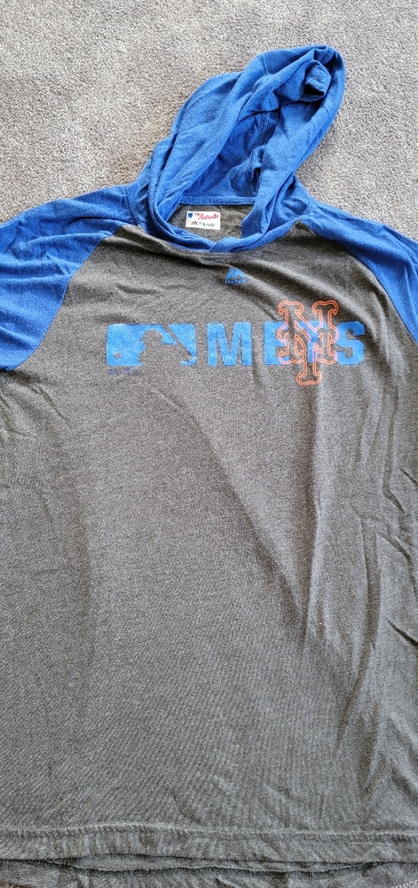 Majestic authentic mets hooded short sleeve
